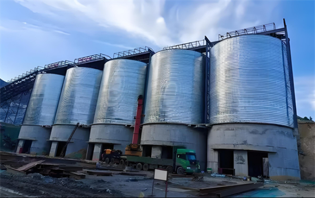 松江螺旋卷板仓施工现场